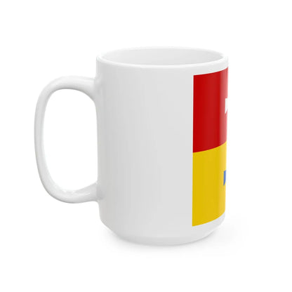 Rozhyshe flag (Ukraine) White Coffee Mug - Go Mug Yourself