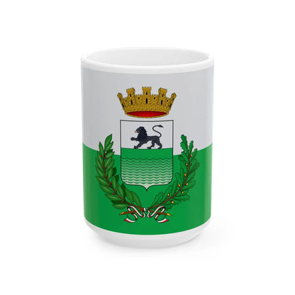 Rozzano-Bandiera (Italy) White Coffee Mug 15oz - Go Mug Yourself