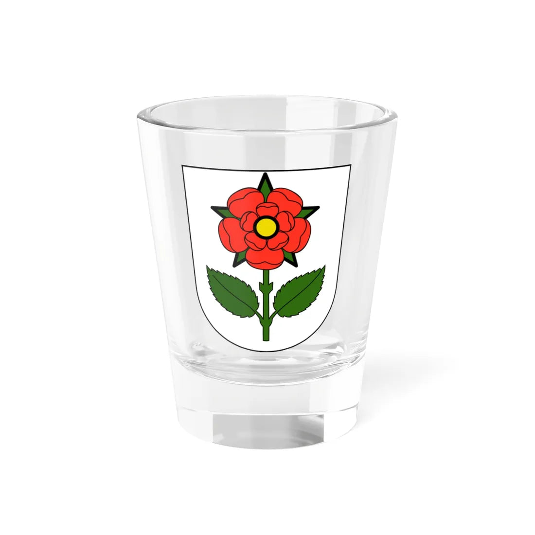 Rüschlikon-blazon (Switzerland) (Coat of Arms) Shot Glass 1.5oz 1.5oz - Go Mug Yourself