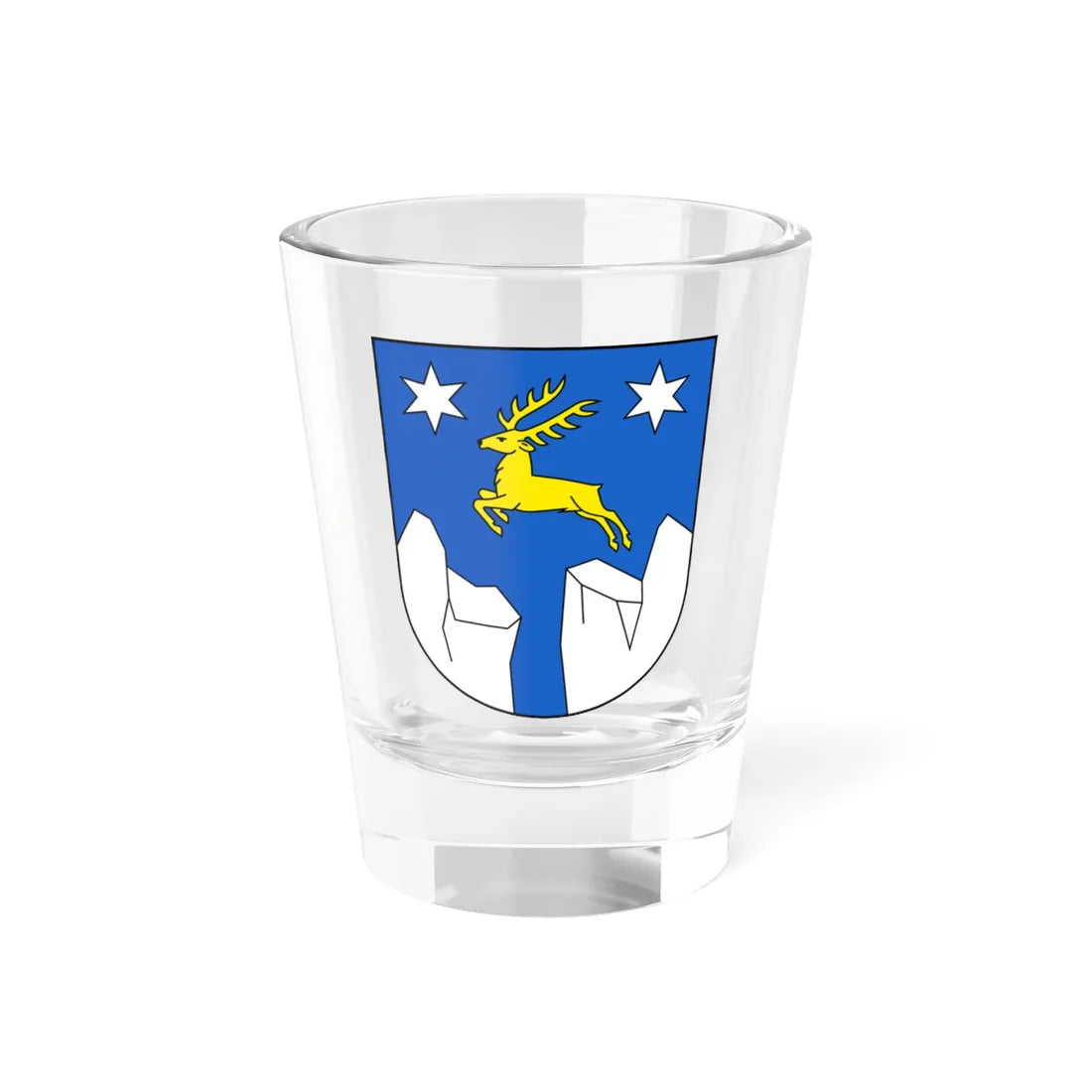 Rüthi-blazon (Switzerland) (Coat of Arms) Shot Glass 1.5oz 1.5oz - Go Mug Yourself