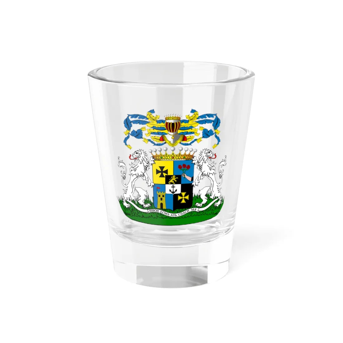 RU COA Manuci (Russia) (Coat of Arms) Shot Glass 1.5oz 1.5oz - Go Mug Yourself