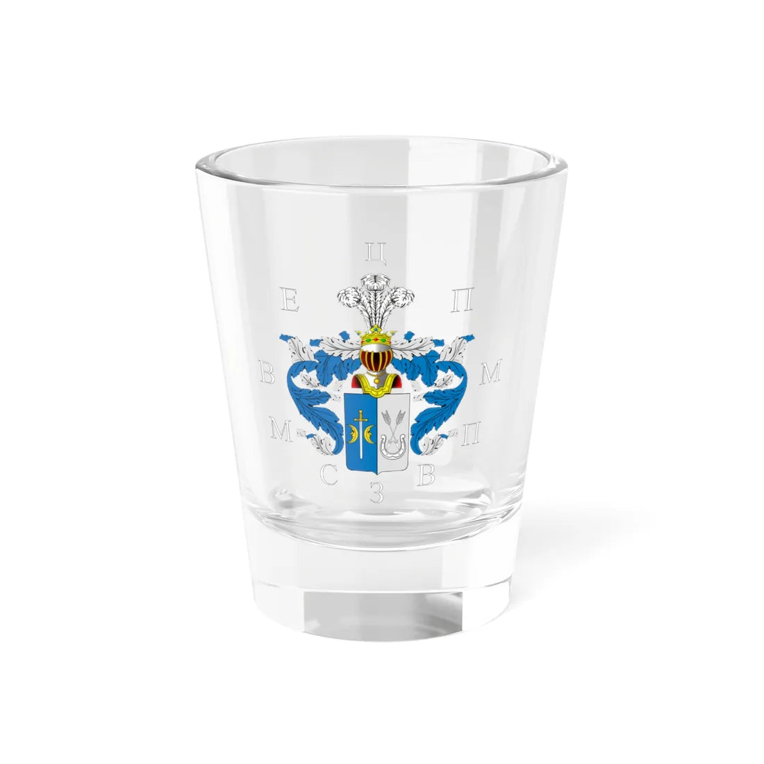 RU CoA Miklashevsky 5 (Russia) (Coat of Arms) Shot Glass 1.5oz 1.5oz - Go Mug Yourself