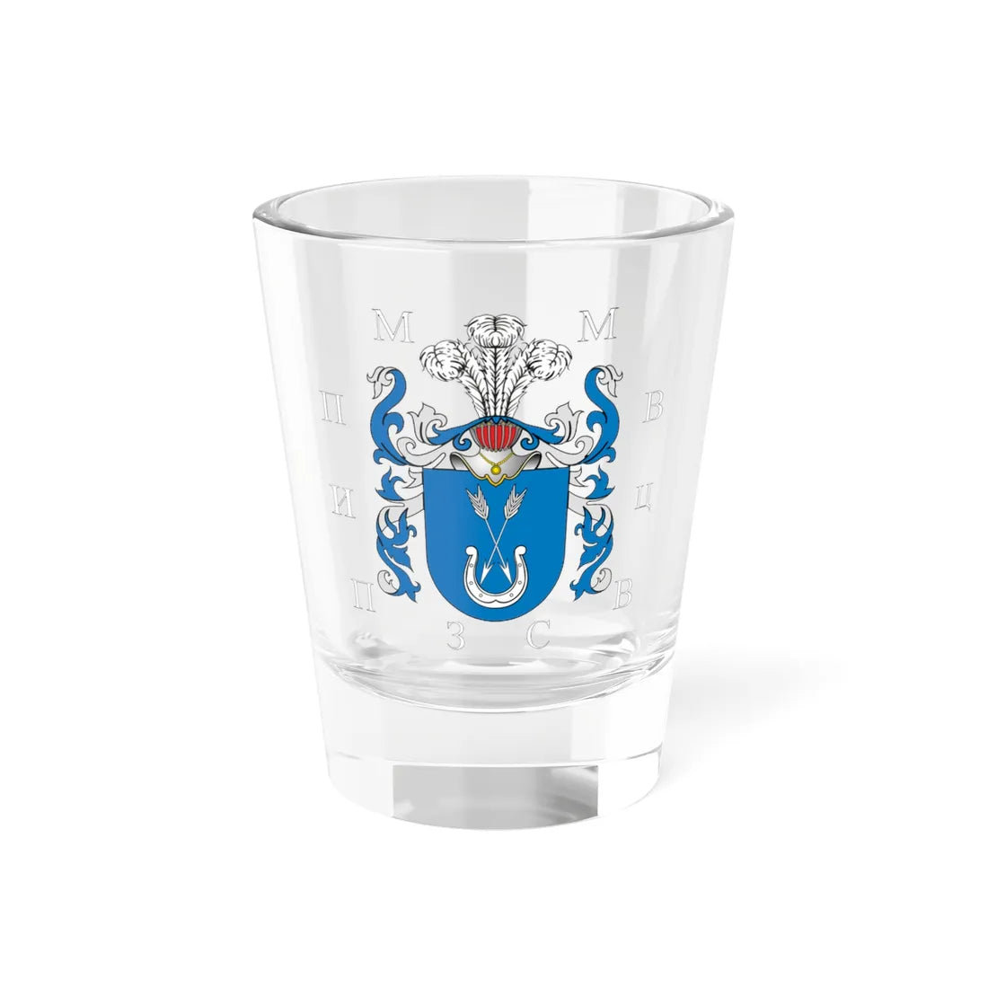 RU CoA Miklashevsky 7 (Russia) (Coat of Arms) Shot Glass 1.5oz 1.5oz - Go Mug Yourself