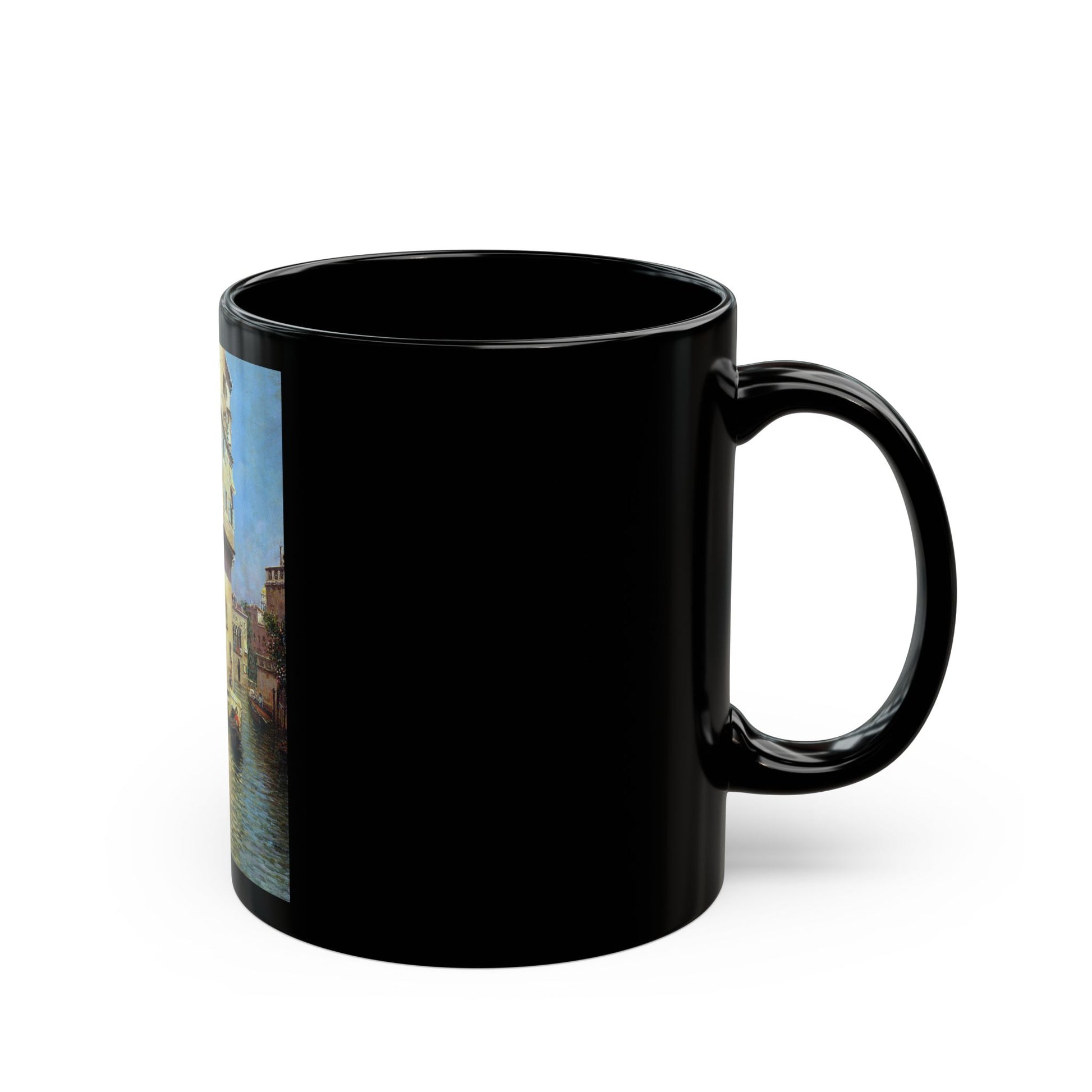 Rubens Santoro (1859-1942) A Vnetian Backwater - Black Coffee Mug-Go Mug Yourself