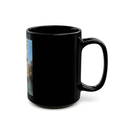 Rubens Santoro (1859-1942) A Vnetian Backwater - Black Coffee Mug-Go Mug Yourself