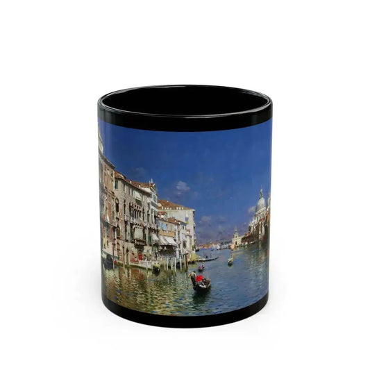Rubens Santoro (1859-1942) The Grand Canal - Black Coffee Mug 11oz - Go Mug Yourself