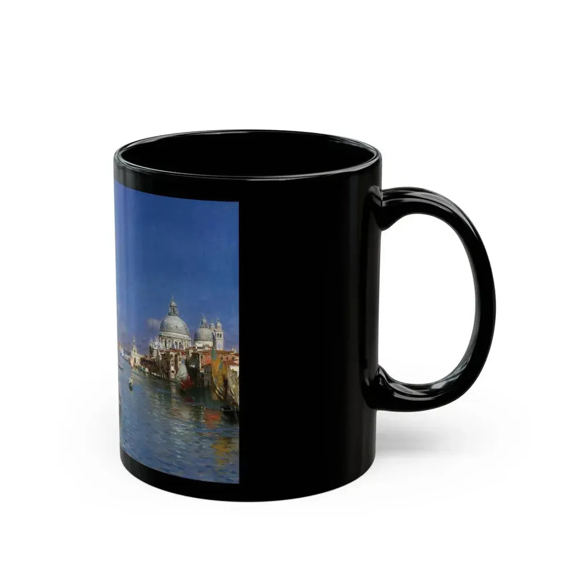 Rubens Santoro (1859-1942) The Grand Canal - Black Coffee Mug - Go Mug Yourself