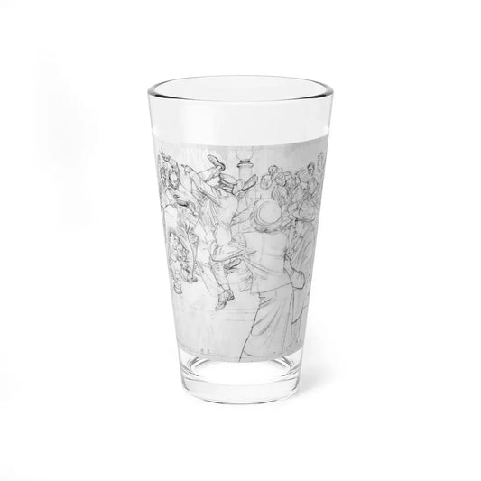Ruckus in the Park, from Famous Artist's Course (Magazine Illustration) Pint Glass 16oz 16oz - Go Mug Yourself