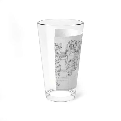Ruckus in the Park, from Famous Artist's Course (Magazine Illustration) Pint Glass 16oz - Go Mug Yourself