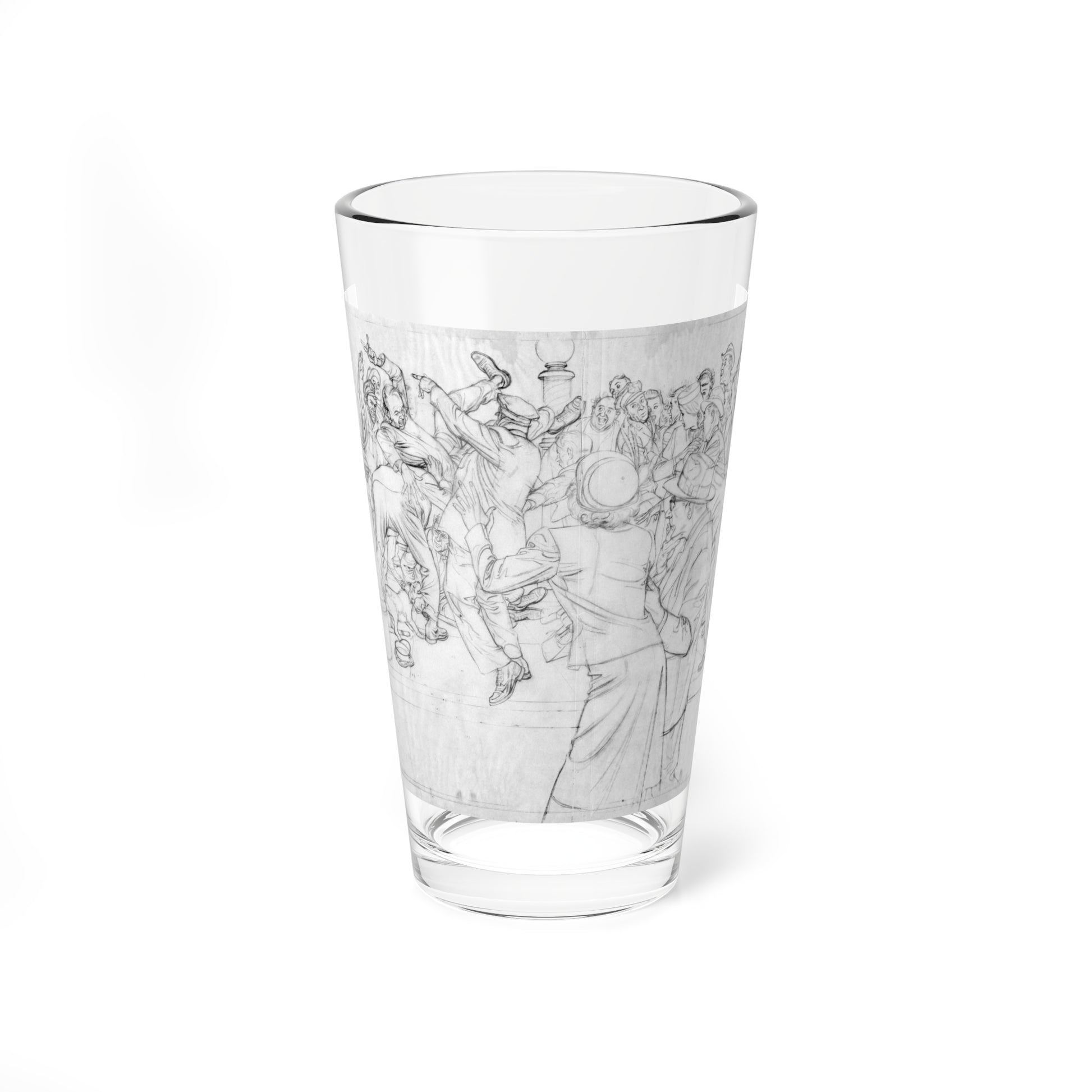 Ruckus in the Park, from Famous Artist's Course (Magazine Illustration) Pint Glass 16oz-16oz-Go Mug Yourself