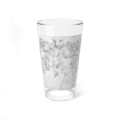 Ruckus in the Park, from Famous Artist's Course (Magazine Illustration) Pint Glass 16oz-16oz-Go Mug Yourself