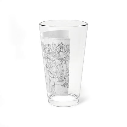 Ruckus in the Park, from Famous Artist's Course (Magazine Illustration) Pint Glass 16oz-Go Mug Yourself