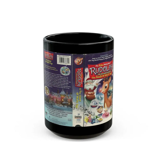 RUDOLPH AND THE ISLAND OF MISFIT TOYS (VHS COVER) - Black Coffee Mug 15oz - Go Mug Yourself