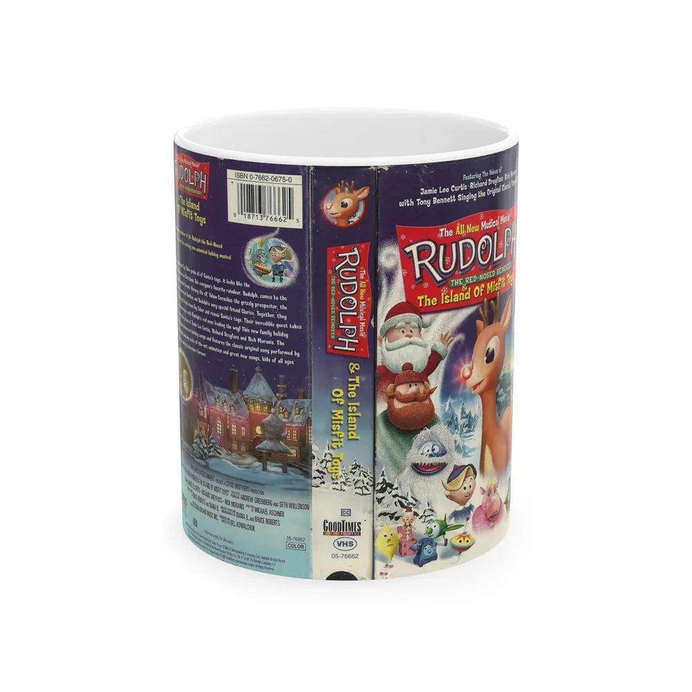 RUDOLPH AND THE ISLAND OF MISFIT TOYS (VHS COVER) - White Coffee Mug-11oz-Go Mug Yourself