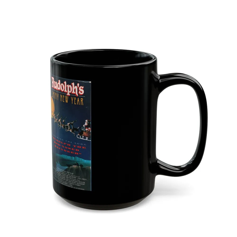 RUDOLPHS SHINY NEW YEAR (VHS COVER) - Black Coffee Mug-Go Mug Yourself