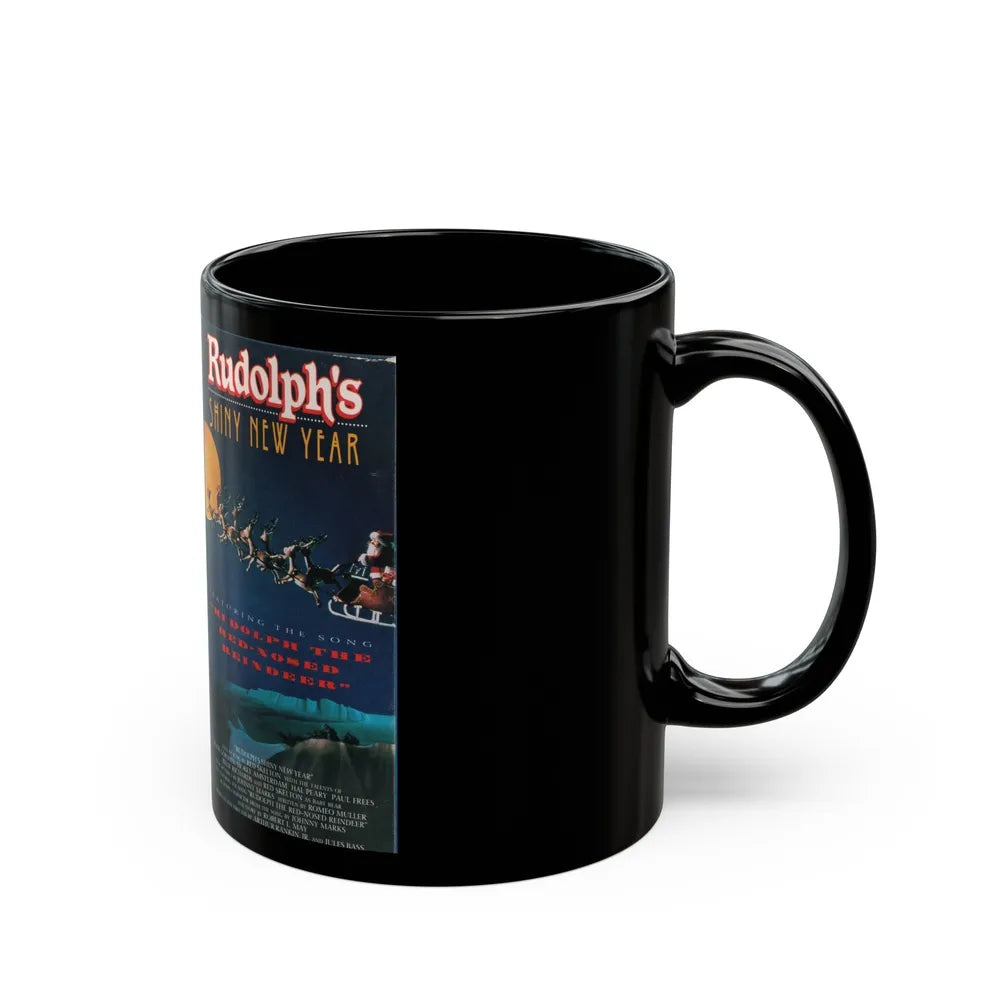 RUDOLPHS SHINY NEW YEAR (VHS COVER) - Black Coffee Mug-Go Mug Yourself