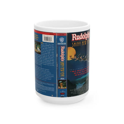 RUDOLPHS SHINY NEW YEAR (VHS COVER) - White Coffee Mug-15oz-Go Mug Yourself