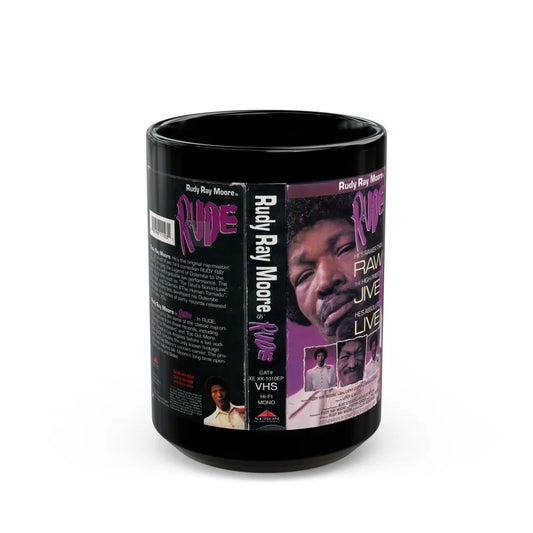 RUDY RAY MOORE RUDE (VHS COVER) - Black Coffee Mug-15oz-Go Mug Yourself