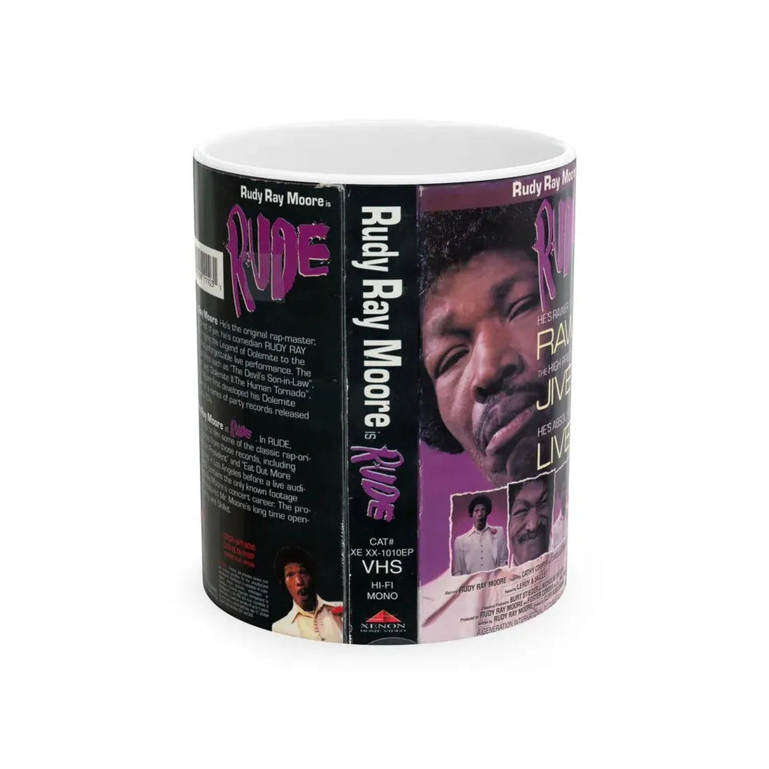 RUDY RAY MOORE RUDE (VHS COVER) - White Coffee Mug 11oz - Go Mug Yourself