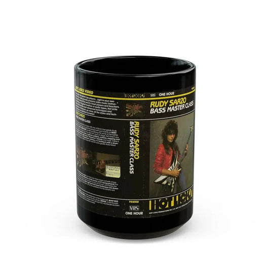RUDY SARZO BASS MASTER CLASS (VHS COVER) - Black Coffee Mug 15oz - Go Mug Yourself