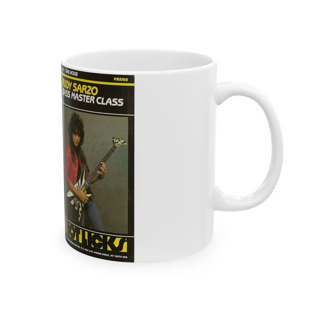 RUDY SARZO BASS MASTER CLASS (VHS COVER) - White Coffee Mug-Go Mug Yourself