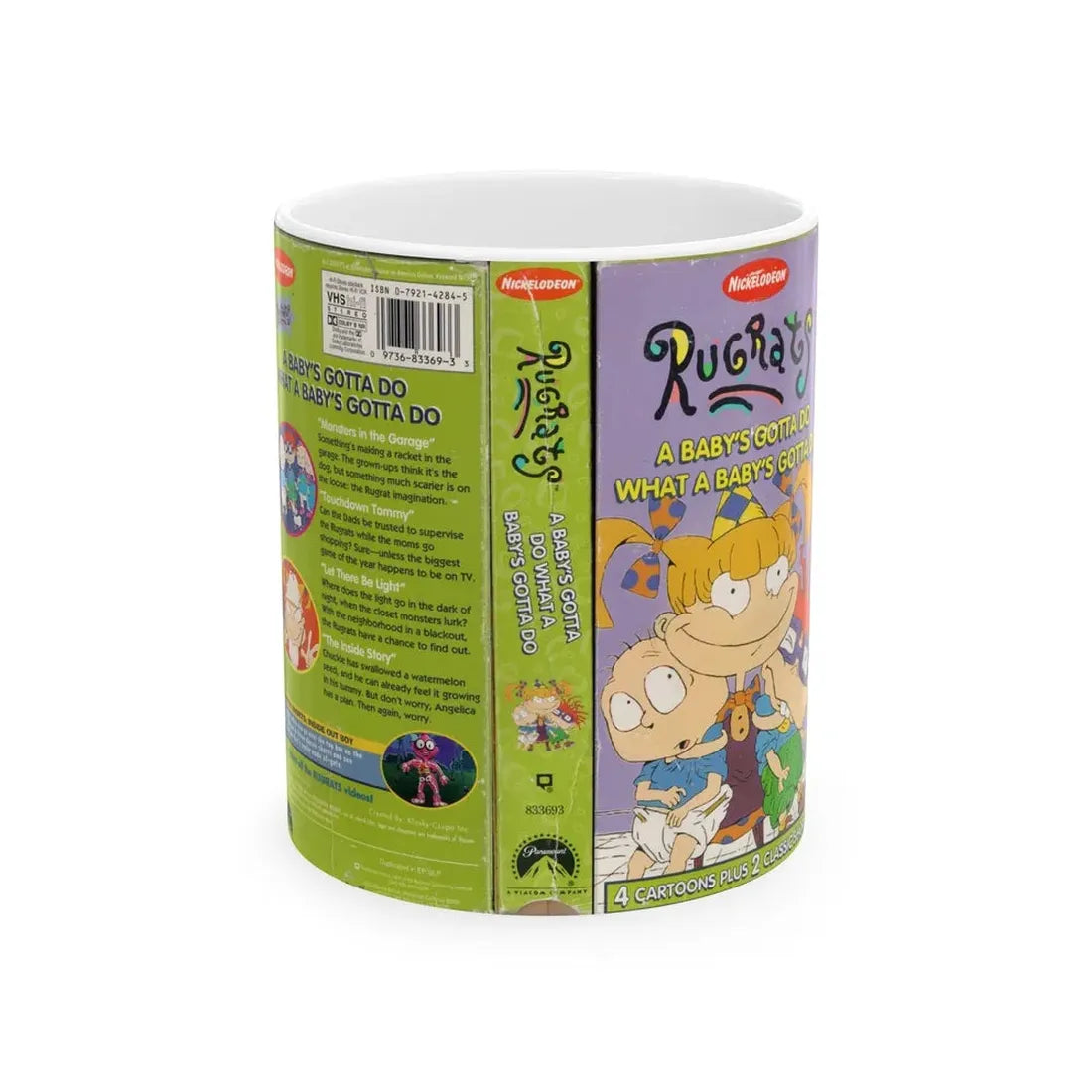 RUGRATS A BABYS GOTTA DO WHAT A BABYS GOTTA DO (VHS COVER) - White Coffee Mug 11oz - Go Mug Yourself
