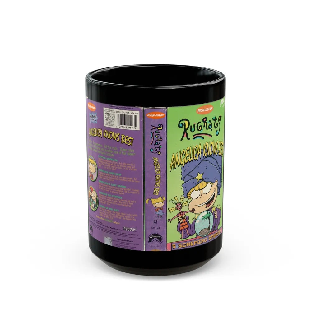 RUGRATS ANGELICA KNOWS BEST (VHS COVER) - Black Coffee Mug-15oz-Go Mug Yourself