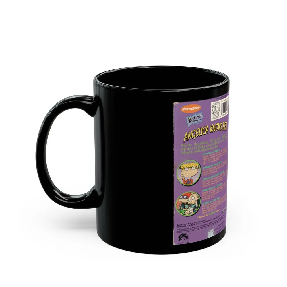 RUGRATS ANGELICA KNOWS BEST (VHS COVER) - Black Coffee Mug-Go Mug Yourself