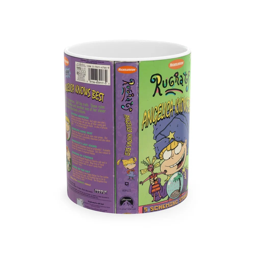 RUGRATS ANGELICA KNOWS BEST (VHS COVER) - White Coffee Mug-11oz-Go Mug Yourself