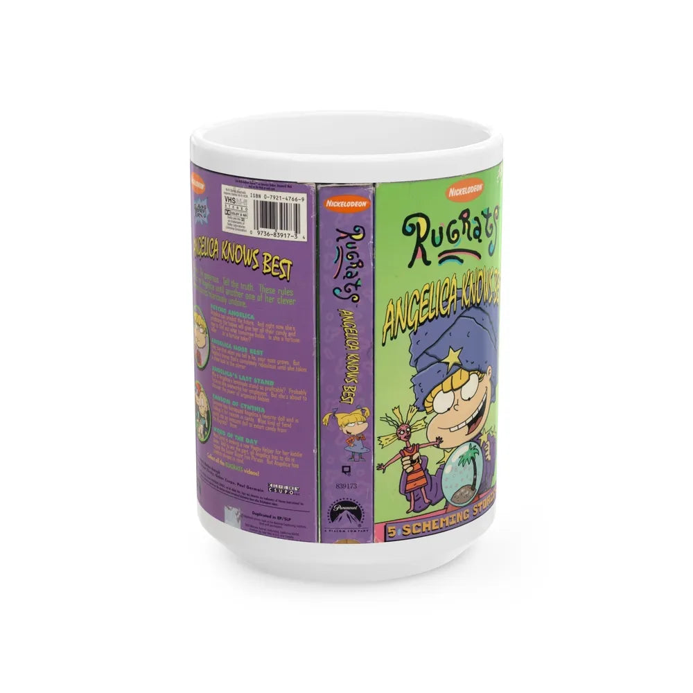 RUGRATS ANGELICA KNOWS BEST (VHS COVER) - White Coffee Mug-15oz-Go Mug Yourself