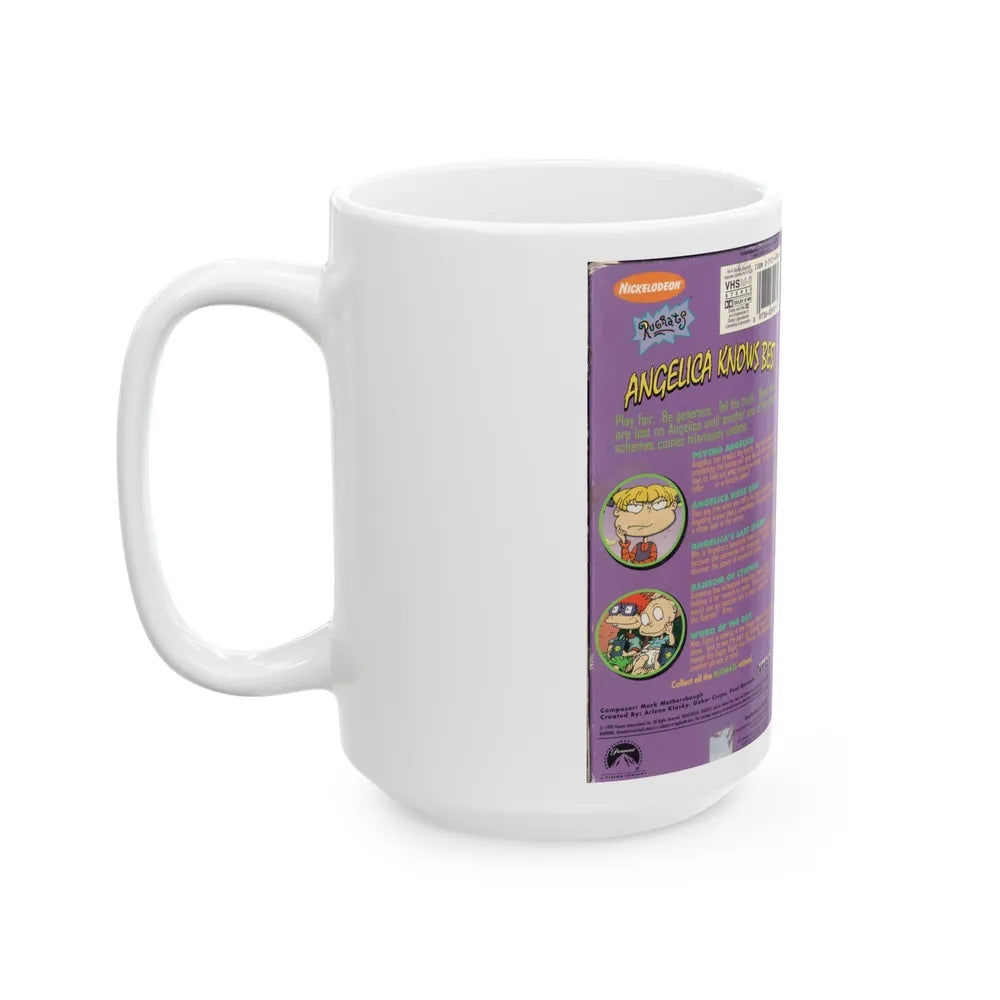 RUGRATS ANGELICA KNOWS BEST (VHS COVER) - White Coffee Mug-Go Mug Yourself