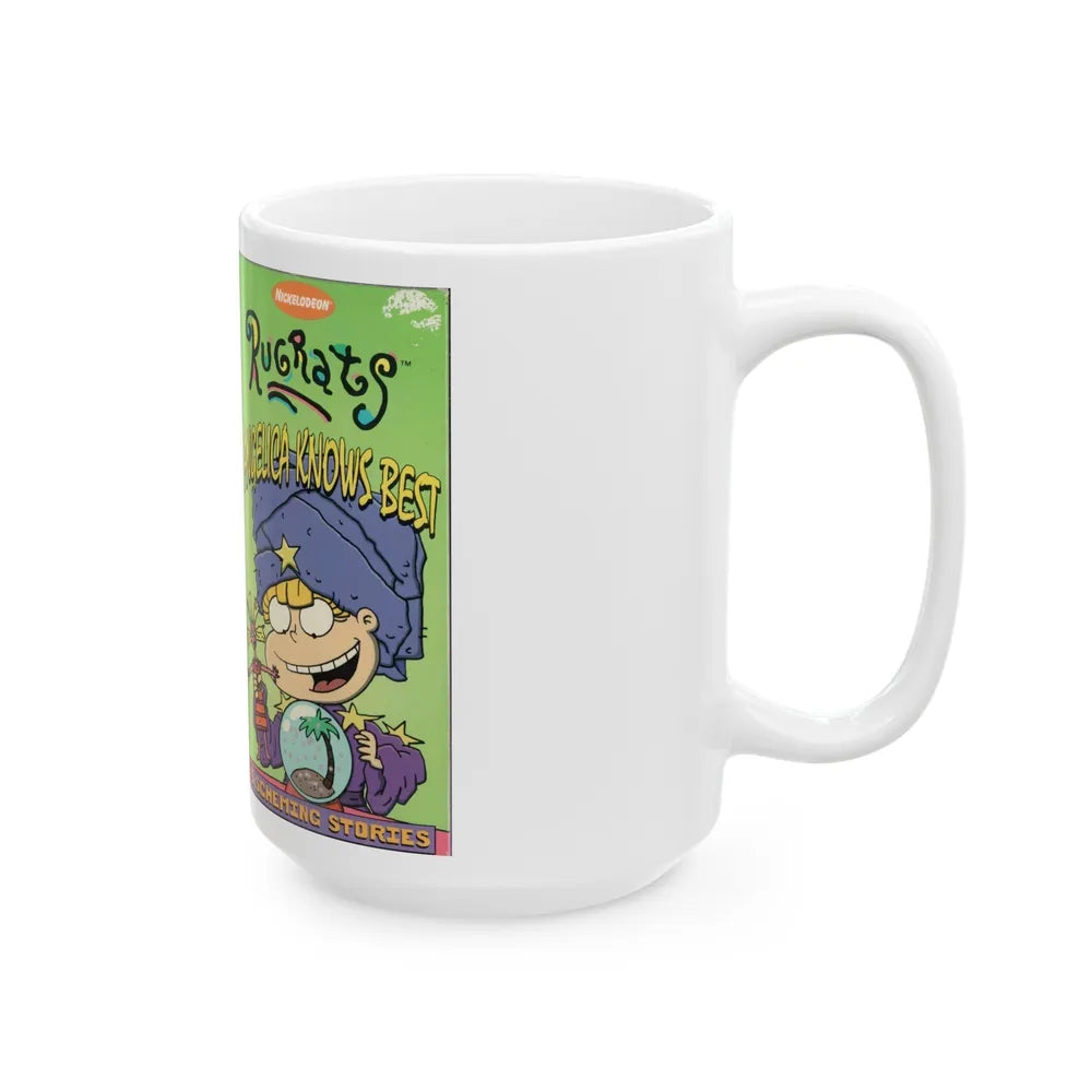 RUGRATS ANGELICA KNOWS BEST (VHS COVER) - White Coffee Mug-Go Mug Yourself