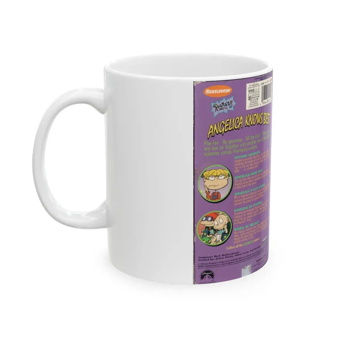 RUGRATS ANGELICA KNOWS BEST (VHS COVER) - White Coffee Mug - Go Mug Yourself