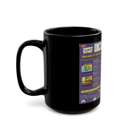 RUGRATS DECADE IN DIAPERS NICKELODEON (VHS COVER) - Black Coffee Mug-Go Mug Yourself