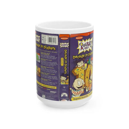 RUGRATS DECADE IN DIAPERS NICKELODEON (VHS COVER) - White Coffee Mug 15oz - Go Mug Yourself