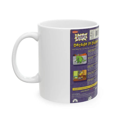 RUGRATS DECADE IN DIAPERS NICKELODEON (VHS COVER) - White Coffee Mug-Go Mug Yourself