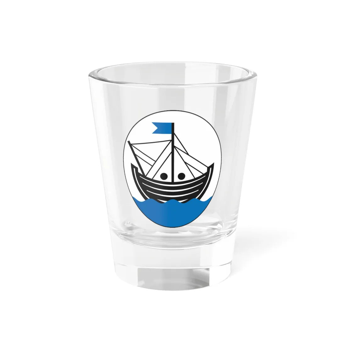 Ruhnu valla vapp (Estonia) (Coat of Arms) Shot Glass 1.5oz 1.5oz - Go Mug Yourself