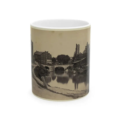 Ruins At Richmond, Va., Canal In Foreground, Ruins In Background (U.S. Civil War) White Coffee Mug 11oz - Go Mug Yourself
