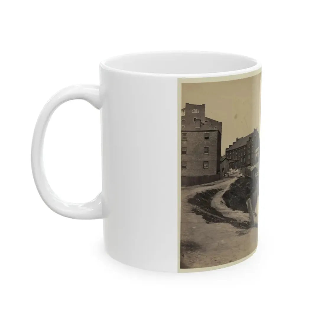 Ruins At Richmond, Va., Canal In Foreground, Ruins In Background (U.S. Civil War) White Coffee Mug - Go Mug Yourself