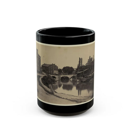 Ruins At Richmond, Va., Canal In Foreground, Ruins In Background (U.S. Civil War) Black Coffee Mug-15oz-Go Mug Yourself