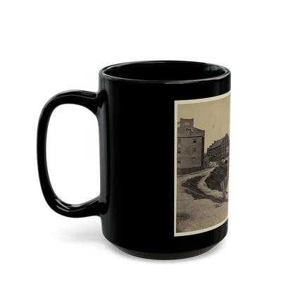 Ruins At Richmond, Va., Canal In Foreground, Ruins In Background (U.S. Civil War) Black Coffee Mug-Go Mug Yourself