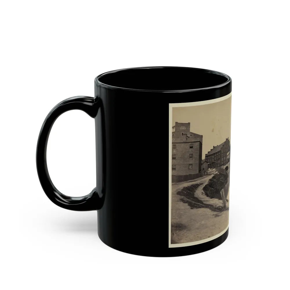 Ruins At Richmond, Va., Canal In Foreground, Ruins In Background (U.S. Civil War) Black Coffee Mug-Go Mug Yourself