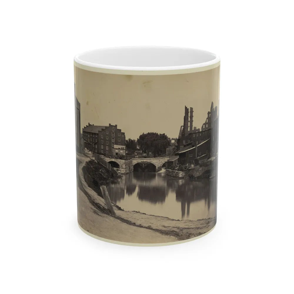 Ruins At Richmond, Va., Canal In Foreground, Ruins In Background (U.S. Civil War) White Coffee Mug-11oz-Go Mug Yourself