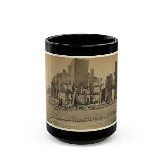 Ruins In Richmond, Va. (U.S. Civil War) Black Coffee Mug 15oz - Go Mug Yourself