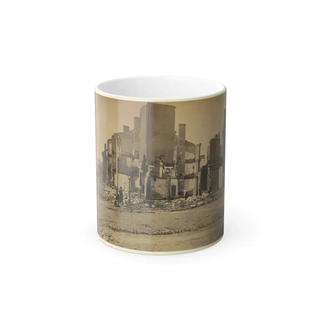 Ruins in Richmond, Va. (U.S. Civil War) Color Changing Coffee Mug 11oz Default Title 11oz - Go Mug Yourself