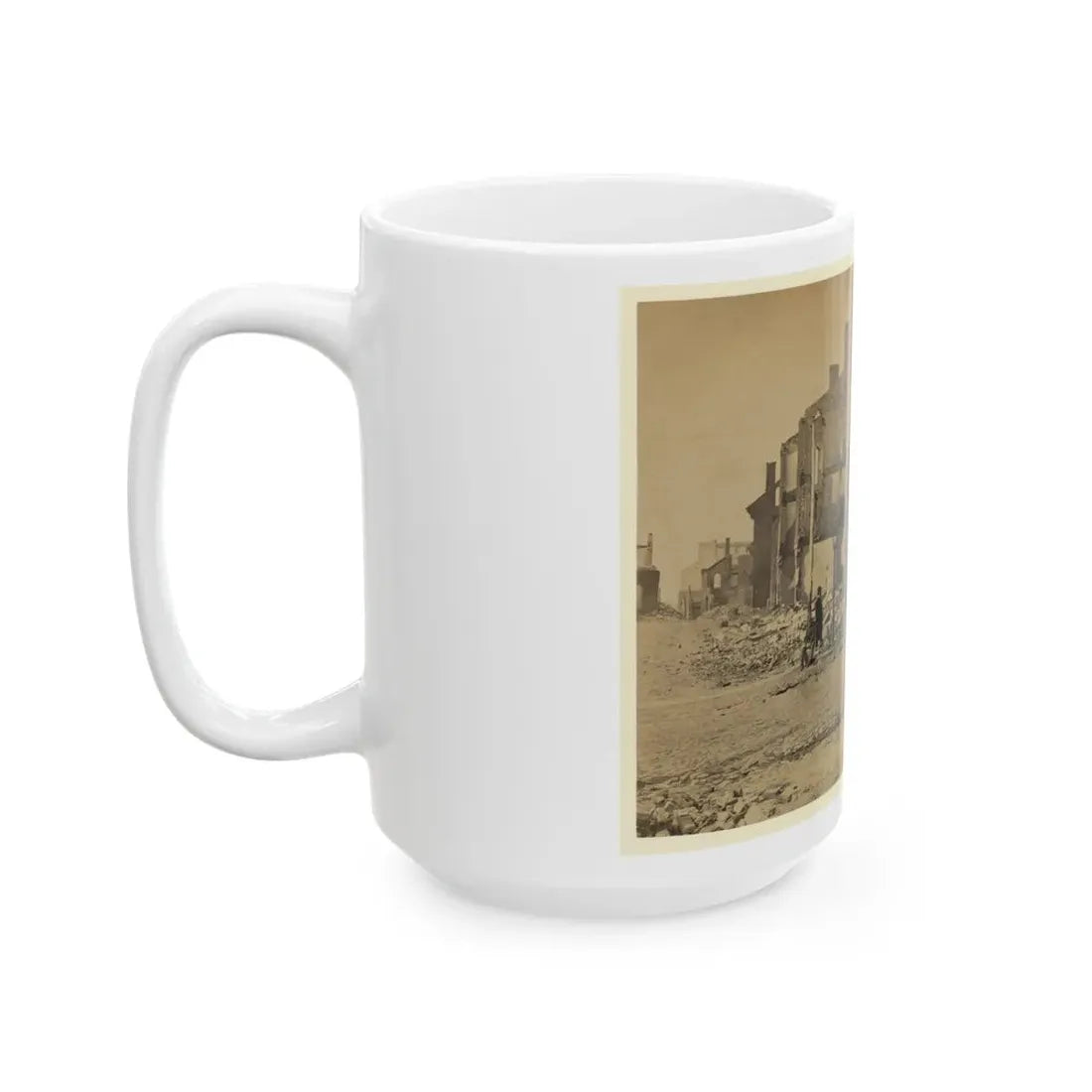 Ruins In Richmond, Va. (U.S. Civil War) White Coffee Mug - Go Mug Yourself