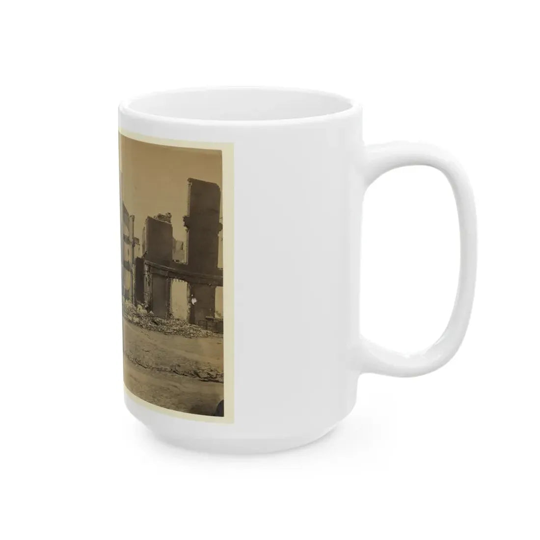 Ruins In Richmond, Va. (U.S. Civil War) White Coffee Mug - Go Mug Yourself