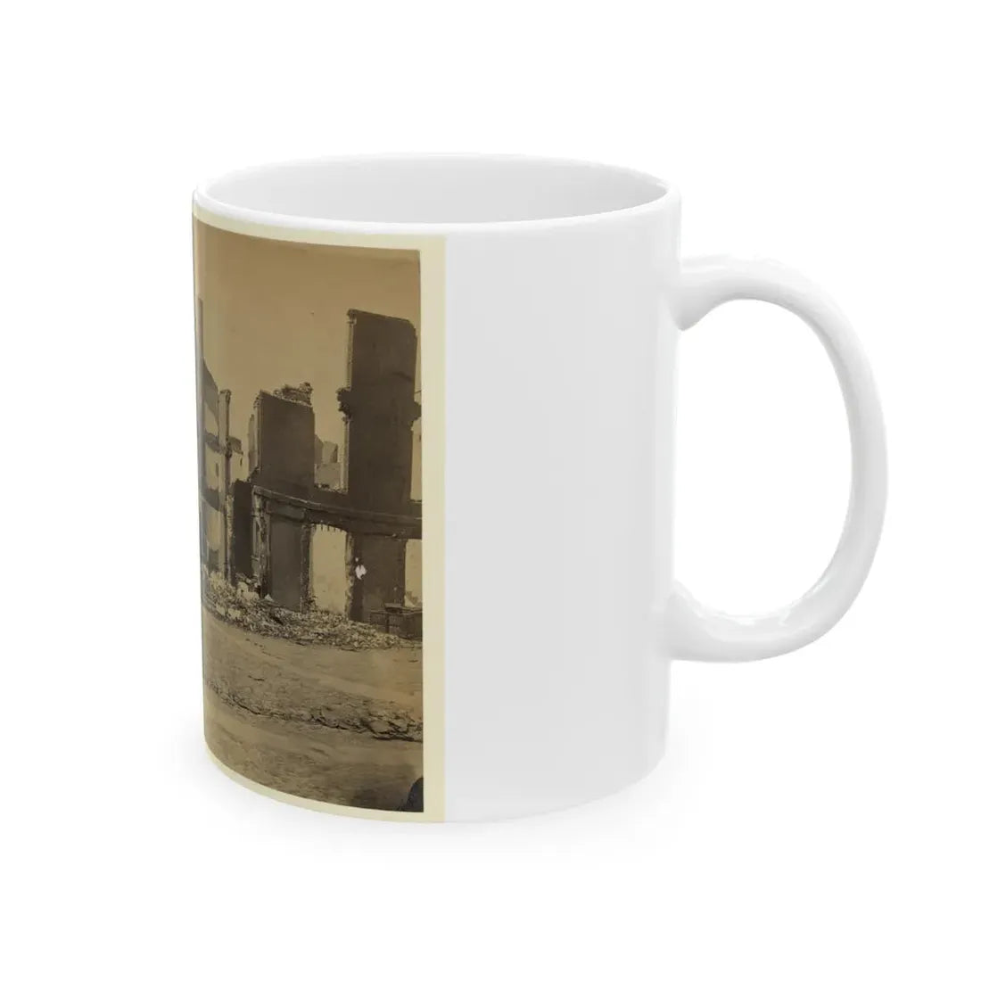 Ruins In Richmond, Va. (U.S. Civil War) White Coffee Mug - Go Mug Yourself