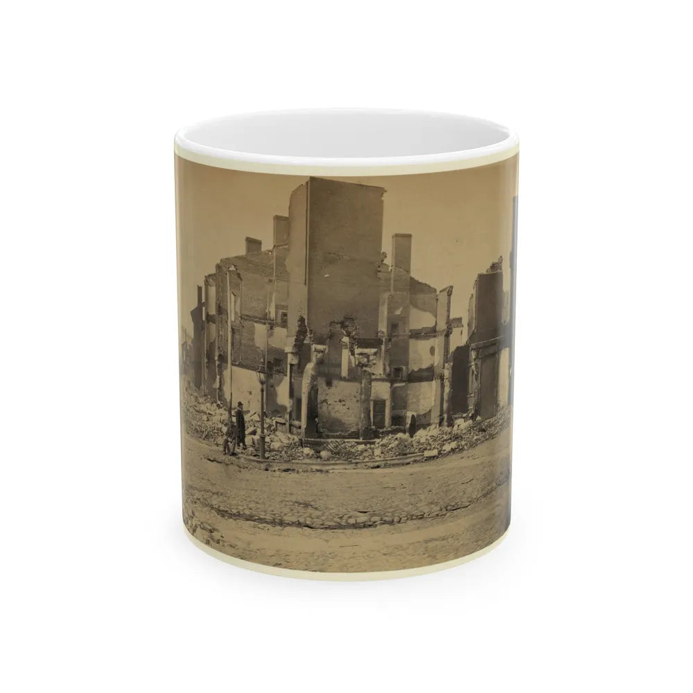 Ruins In Richmond, Va. (U.S. Civil War) White Coffee Mug-11oz-Go Mug Yourself