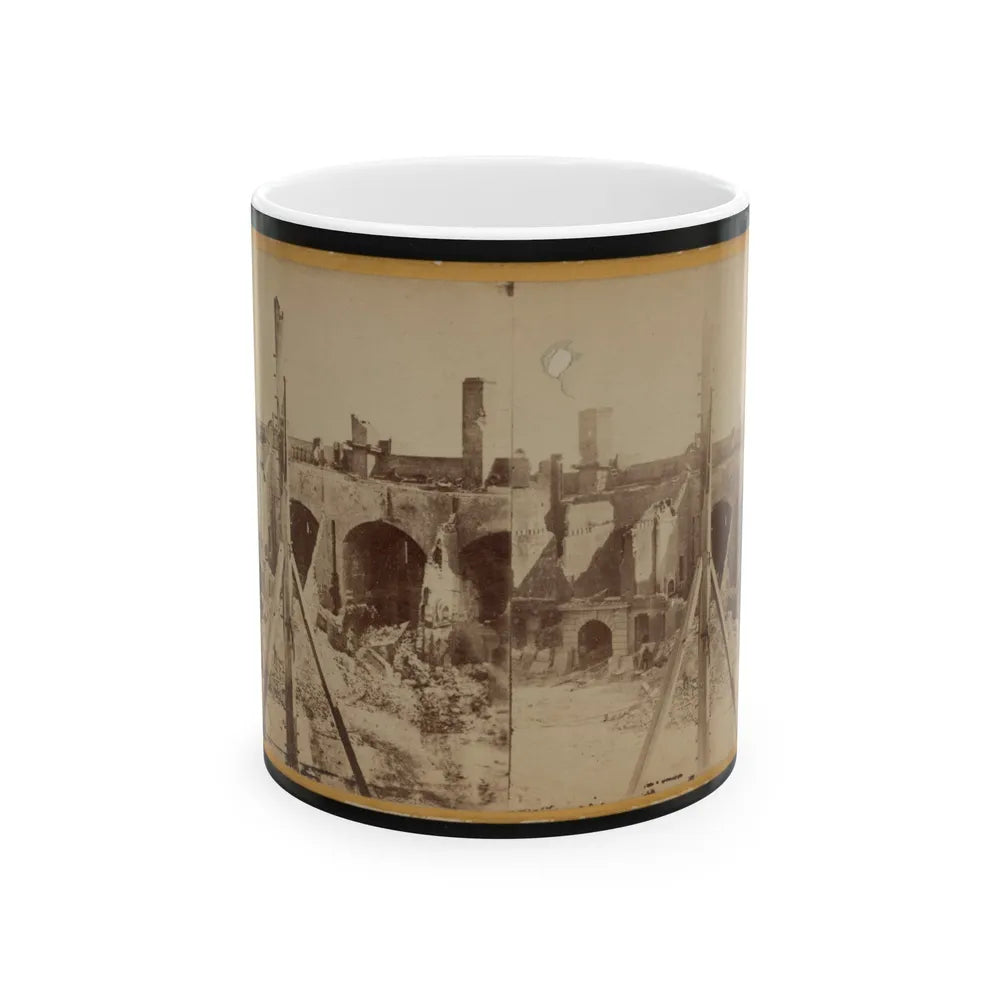 Ruins Of Fort Sumter, Charleston Harbor, S.C. (U.S. Civil War) White Coffee Mug-11oz-Go Mug Yourself